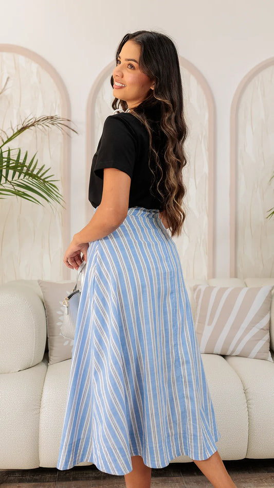 FALDA DAMA RAYAS- 011350