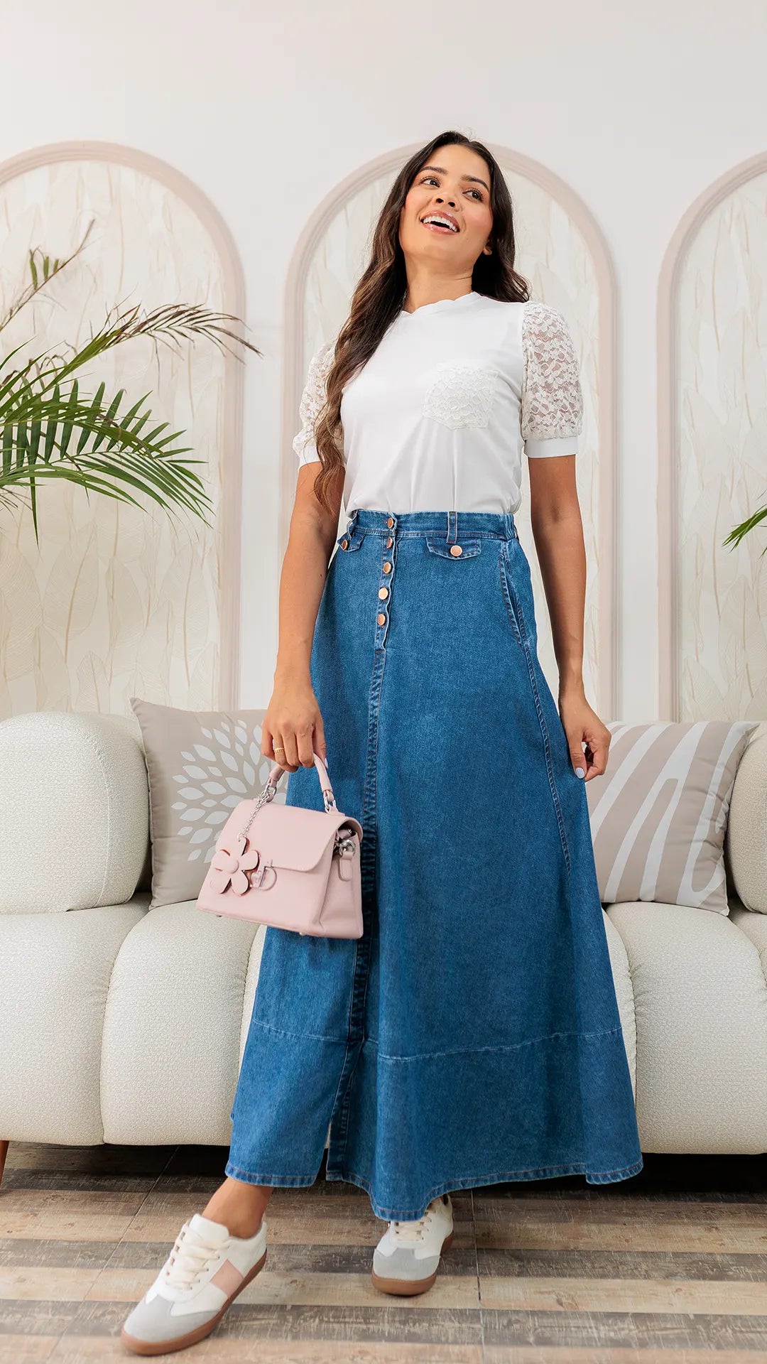 FALDA DAMA CHAMBRAY- 011346