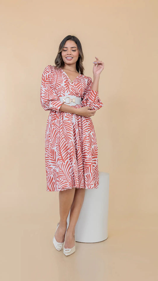 VESTIDOS DAMA ALFORZAS - 023803