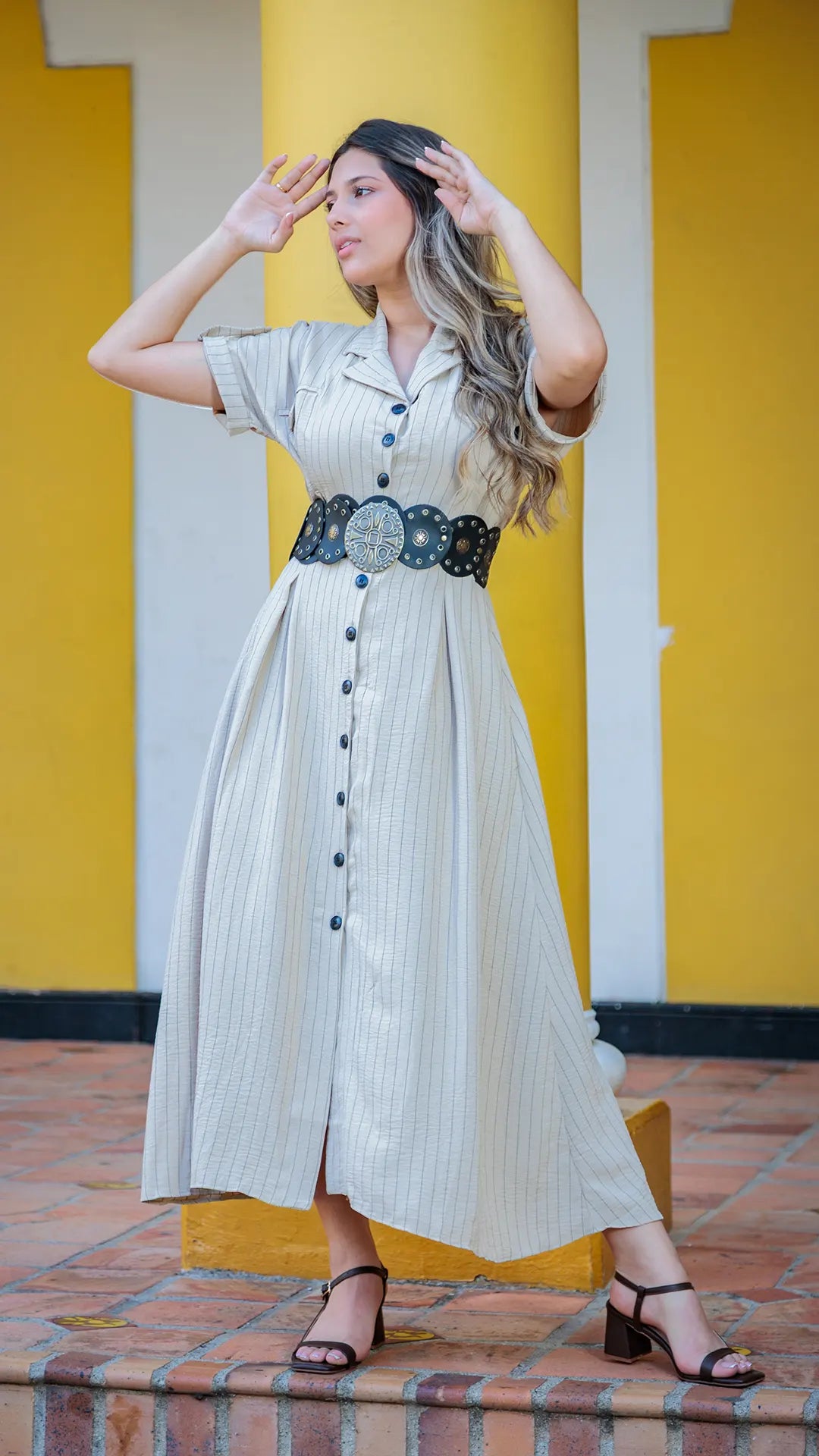 VESTIDO DAMA RAYA TIZA - 023834