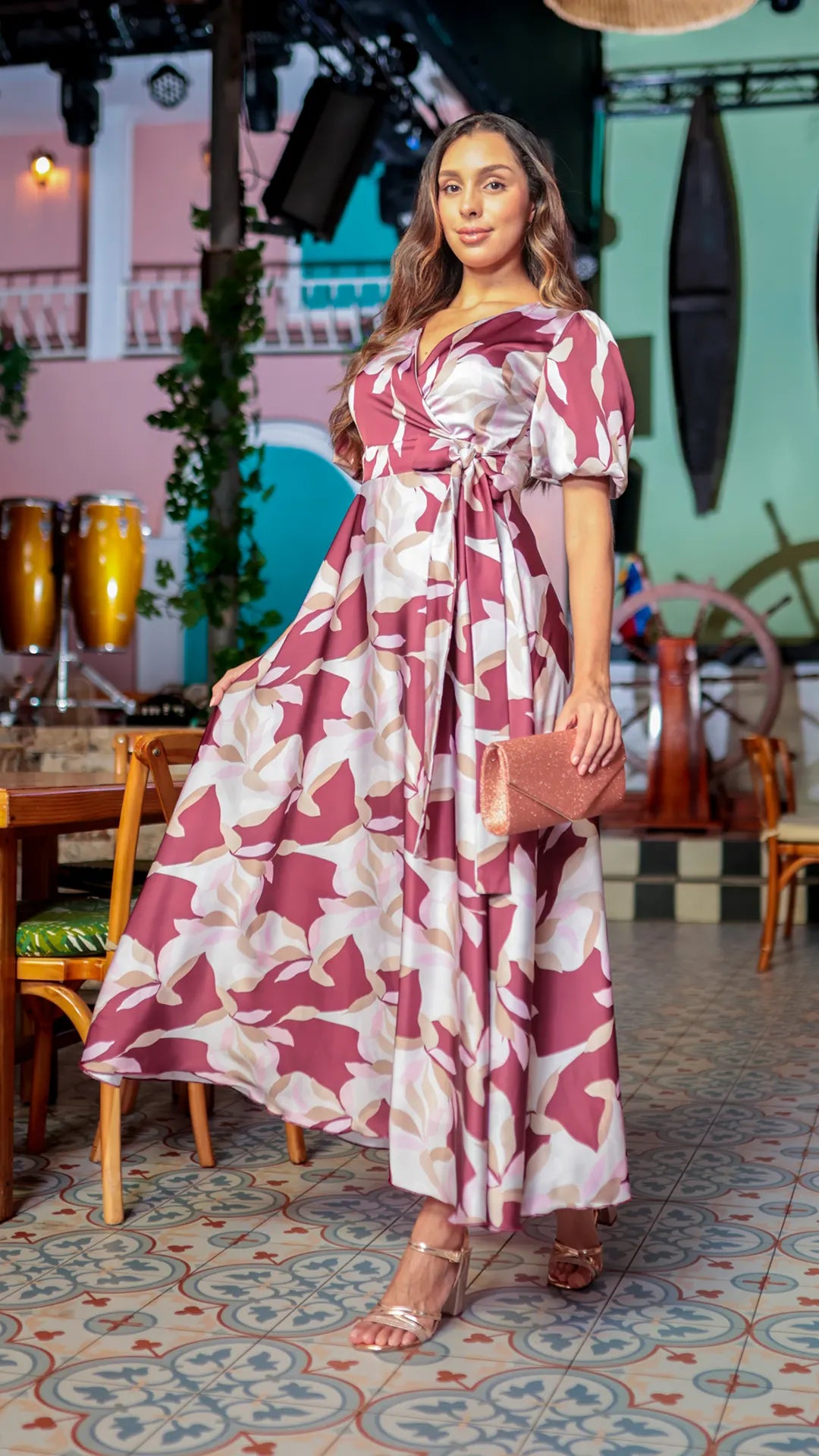 VESTIDO DAMA CRUZADO- 023837