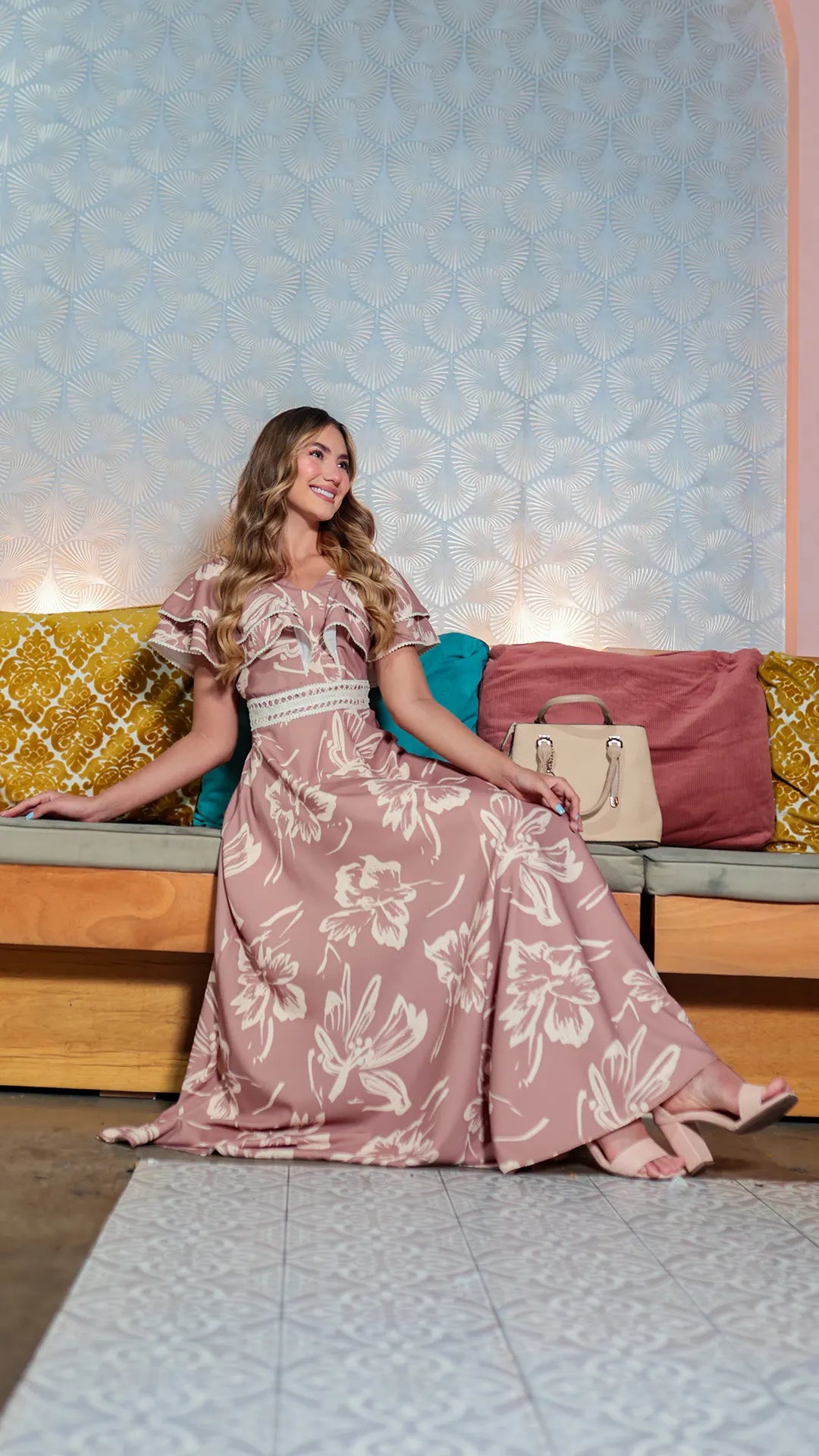 VESTIDO DAMA MANGA GOLAS- 023841