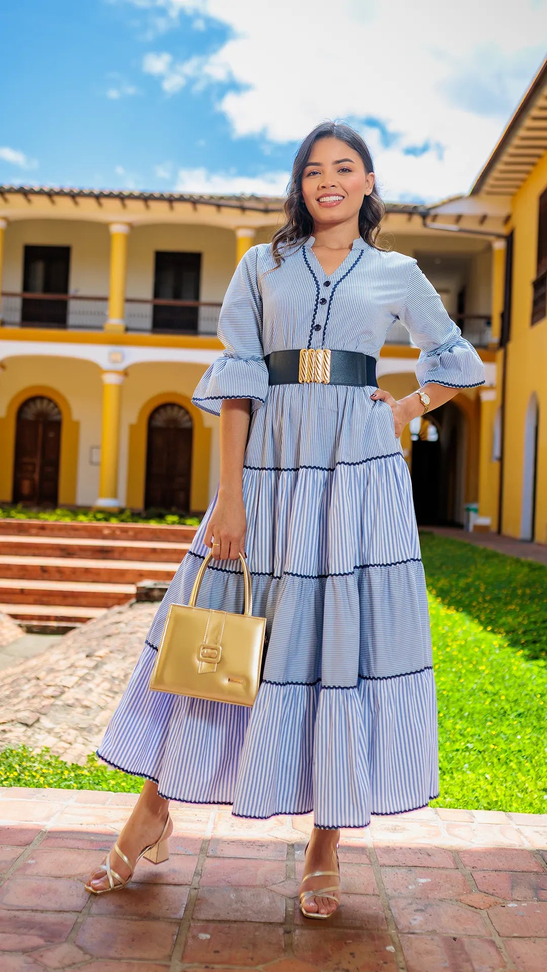 VESTIDO DAMA RAYAS - 023852