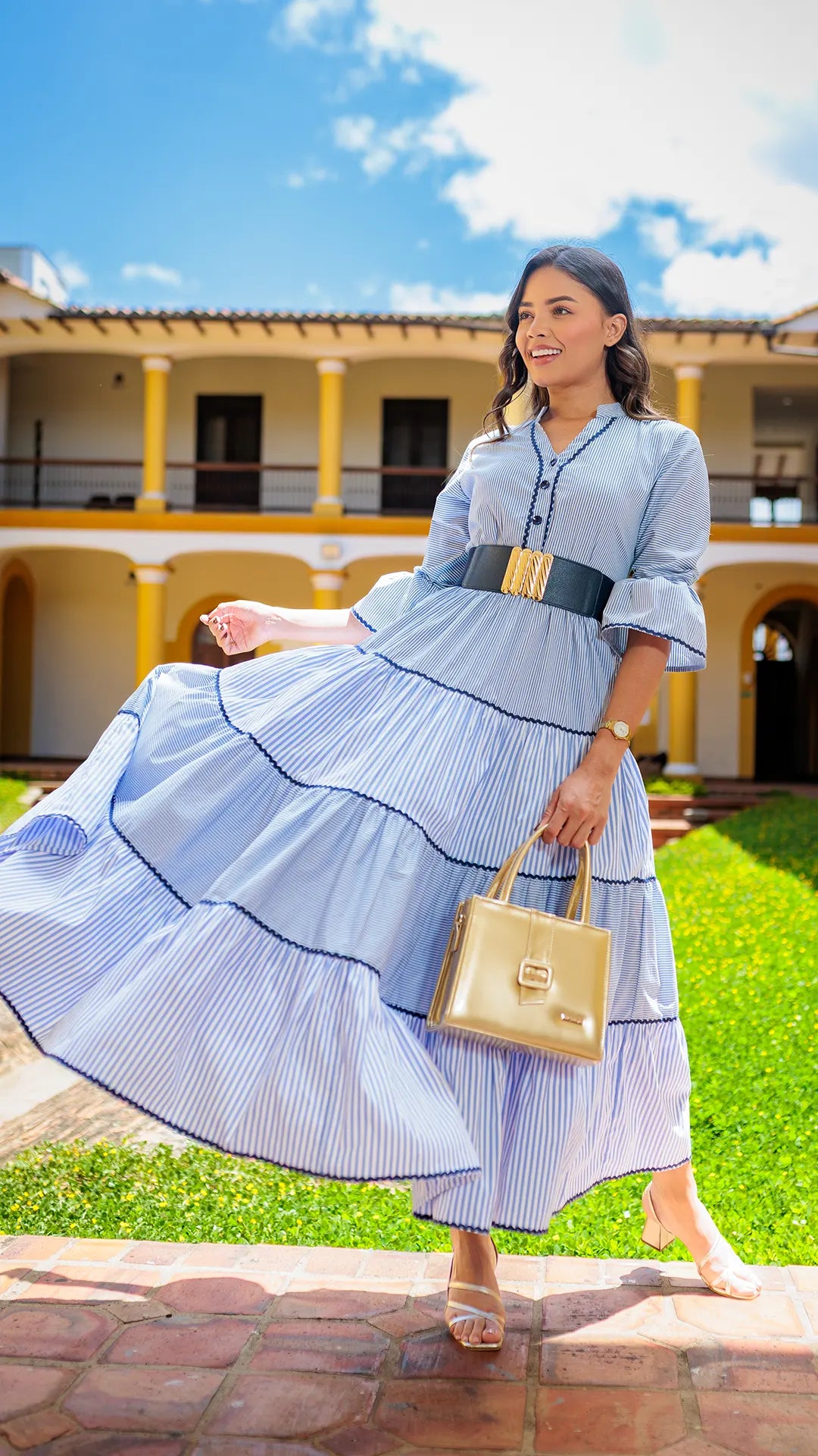 VESTIDO DAMA RAYAS - 023852