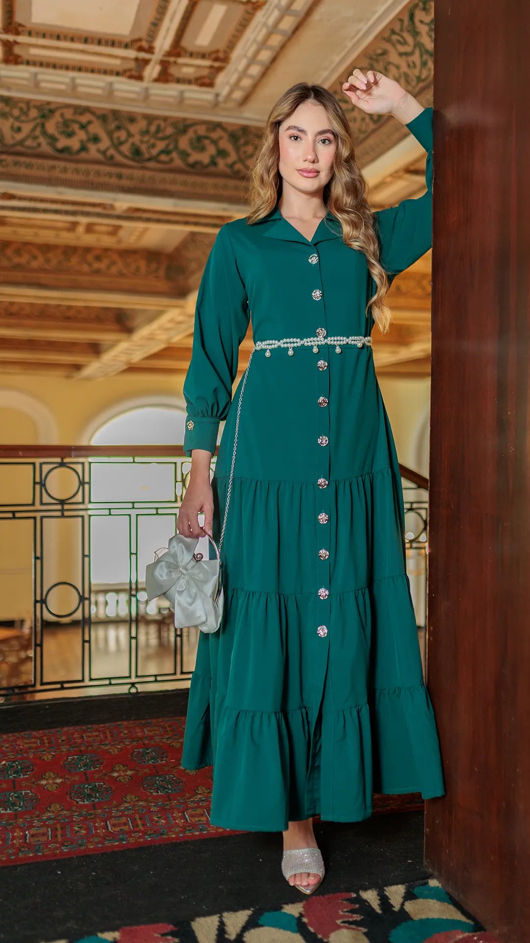 VESTIDO DAMA LARGO GOLAS- 023891