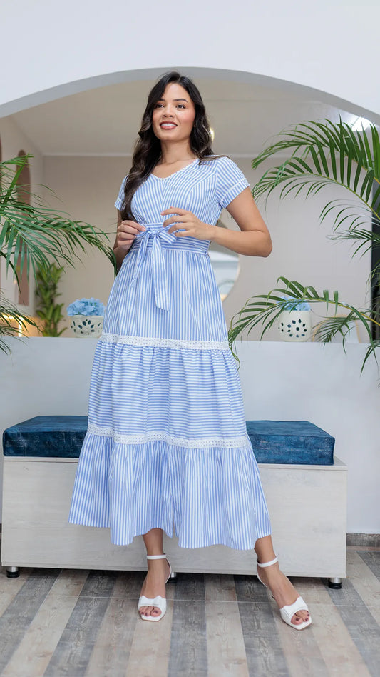 VESTIDO DAMA LARGO- 023929