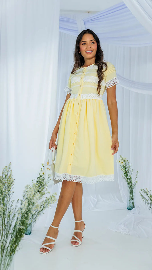 VESTIDO DAMA ALFORZAS- 023948