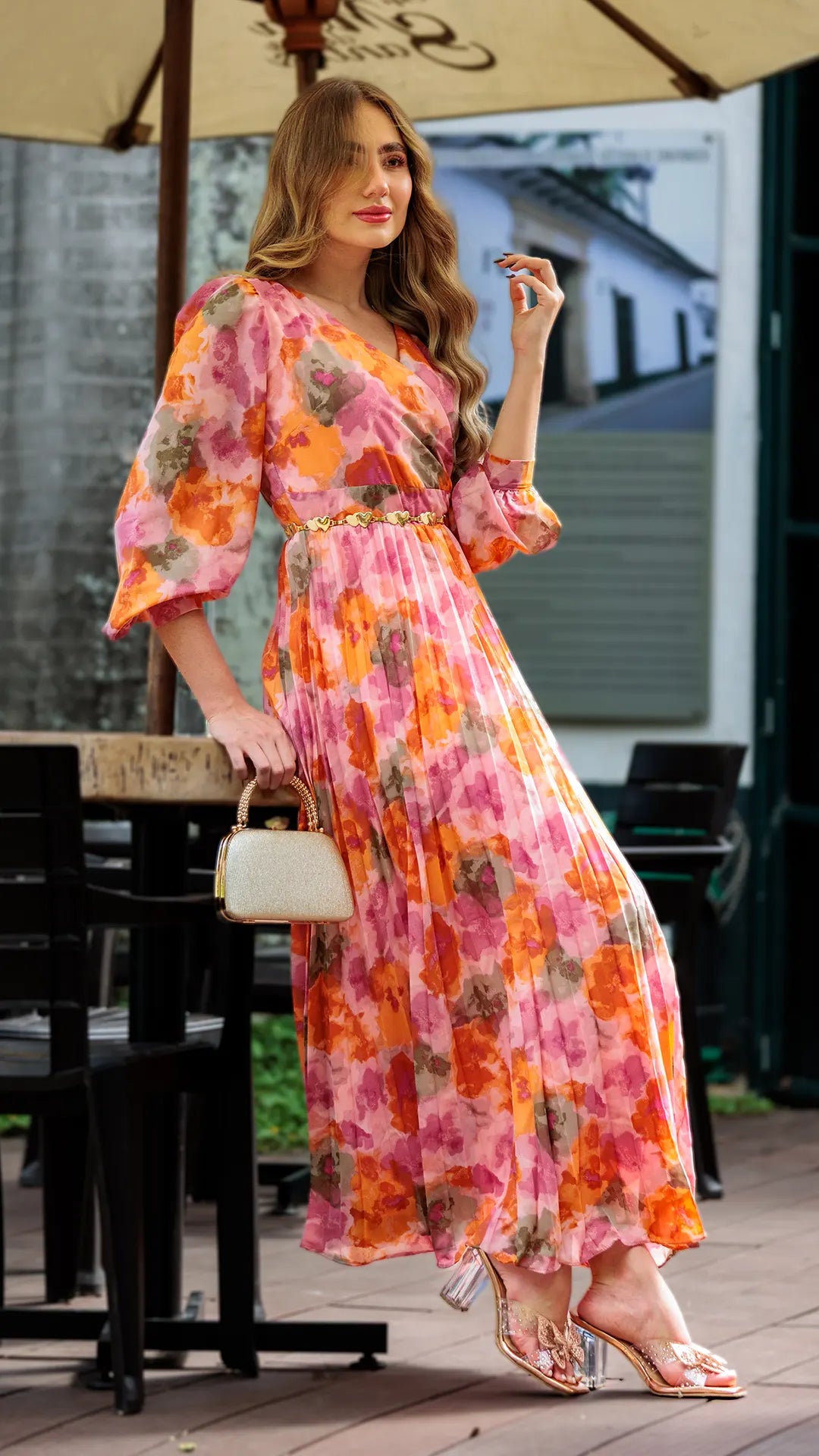 VESTIDO DAMA PLISADO- 023961