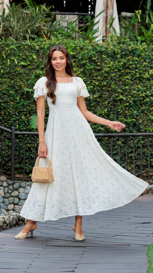VESTIDO LARGO BLONDA MAXI | MADAN F | 024008