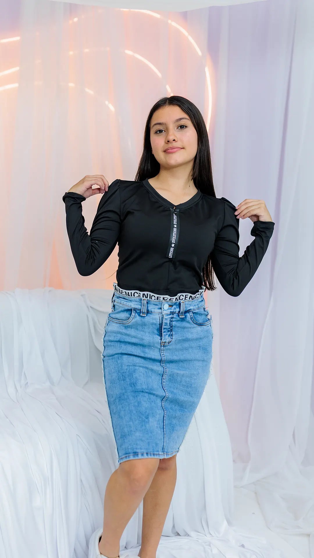 FALDA NIÑA JEAN- BN244