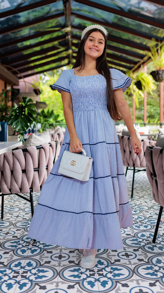 VESTIDO NIÑA LARGO- BN5499