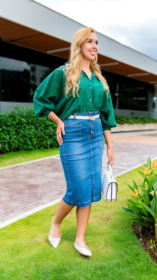 FALDA DAMA BOTONES DELANTEROS - CU105