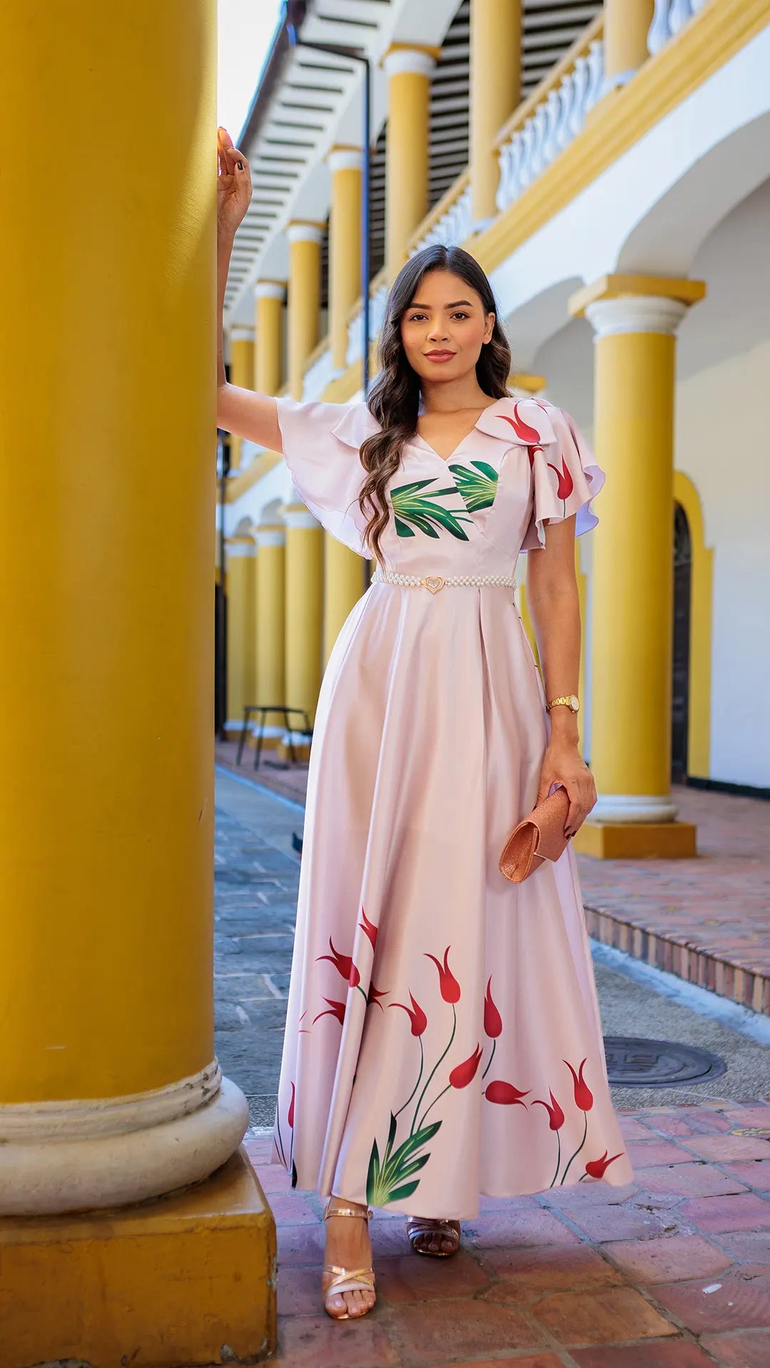 VESTIDO DAMA CORBATAS - MD02102
