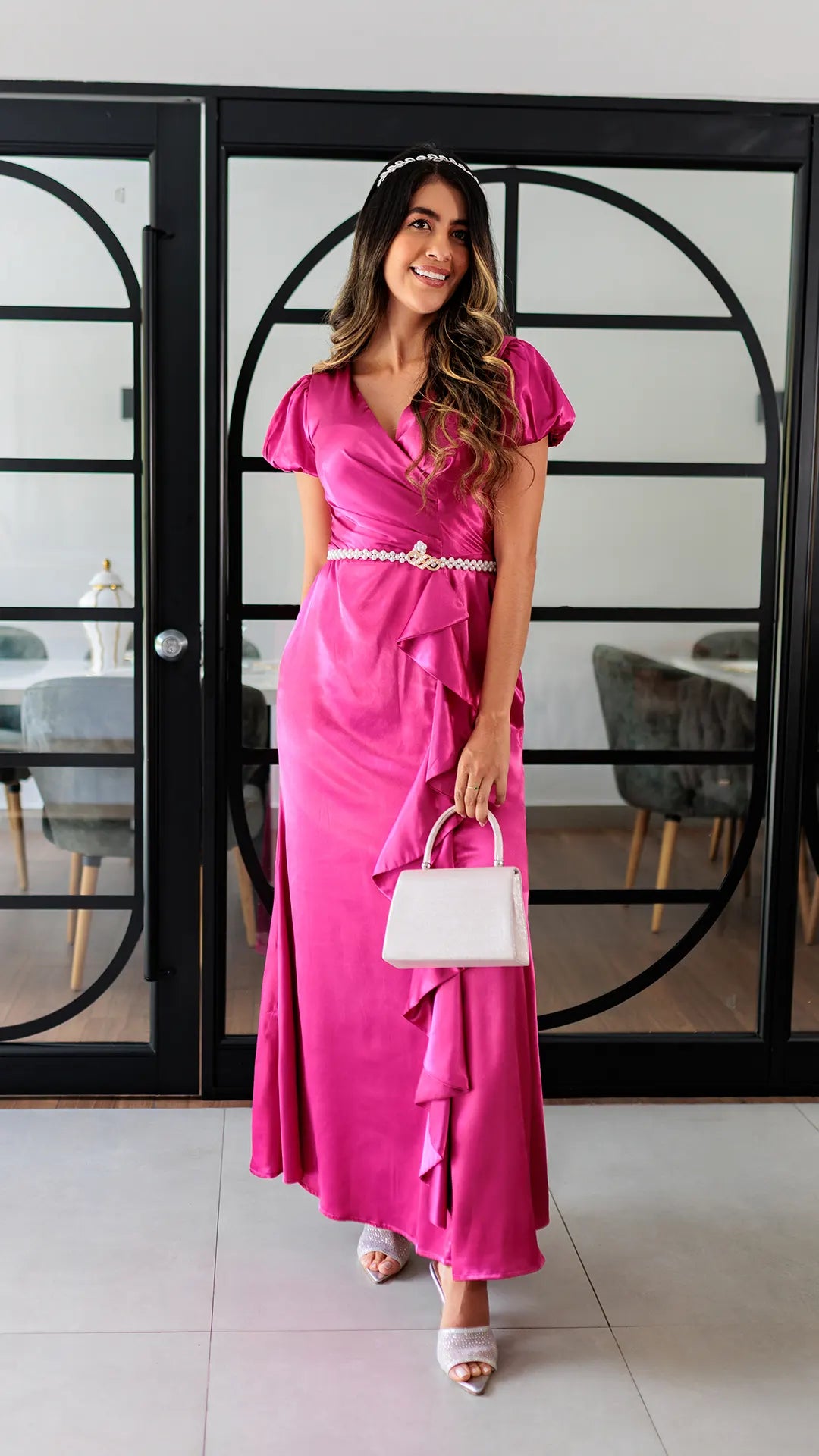 VESTIDO DAMA SATIN- MD02108