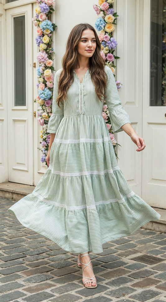 VESTIDO DAMA RAYAS- 023903