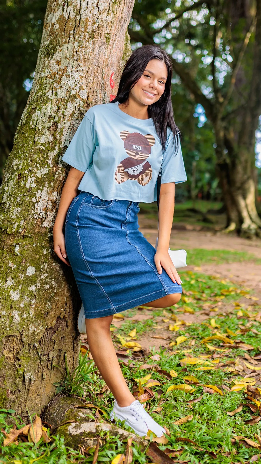 FALDA DAMA BORDADA CLARA - 011284