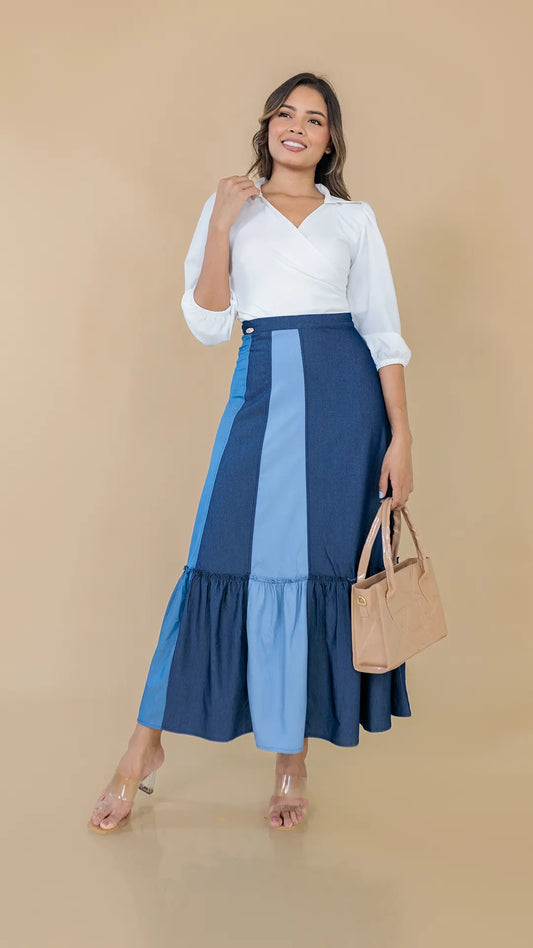 FALDA DAMA CHAMBRAY - 011287