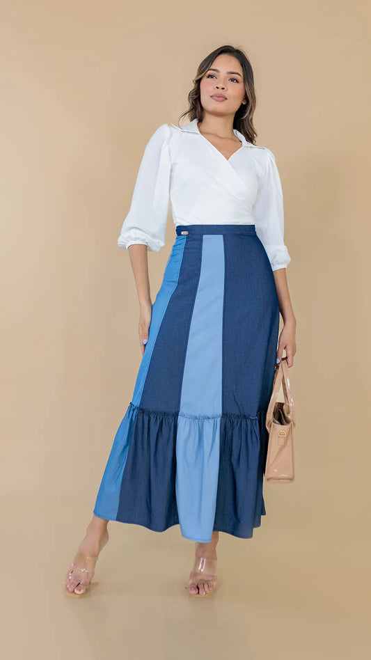 FALDA DAMA CHAMBRAY - 011287