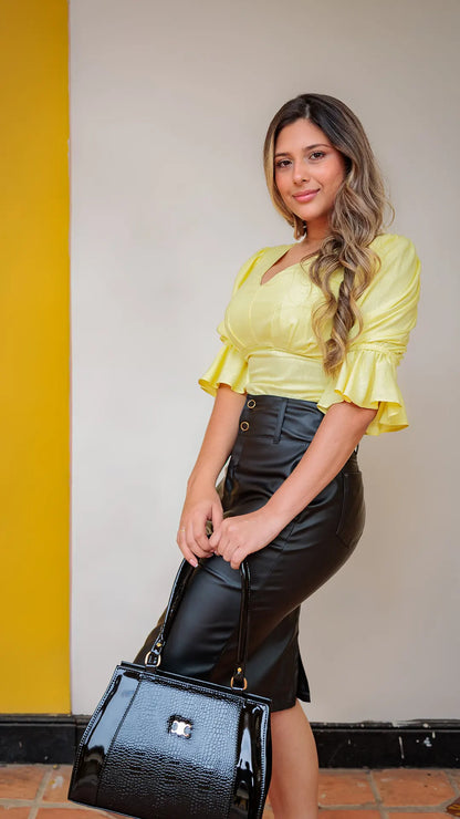 BLUSA DAMA ESCOTE EN V - X05103