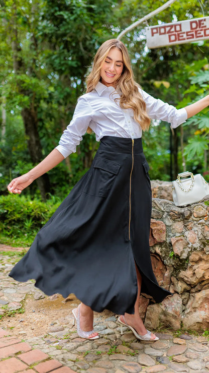 BLUSA DAMA PLIEGES DELANTERO -053883