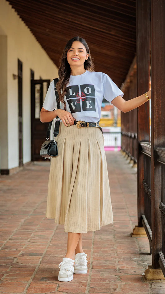 FALDA DAMA PLIEGUES- 011310