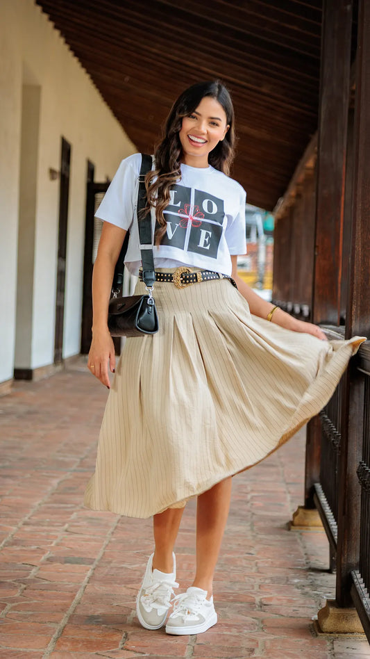 FALDA DAMA PLIEGUES- 011310