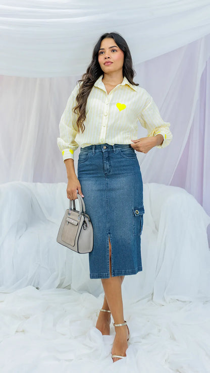 BLUSA DAMA CAMISERA- 053923