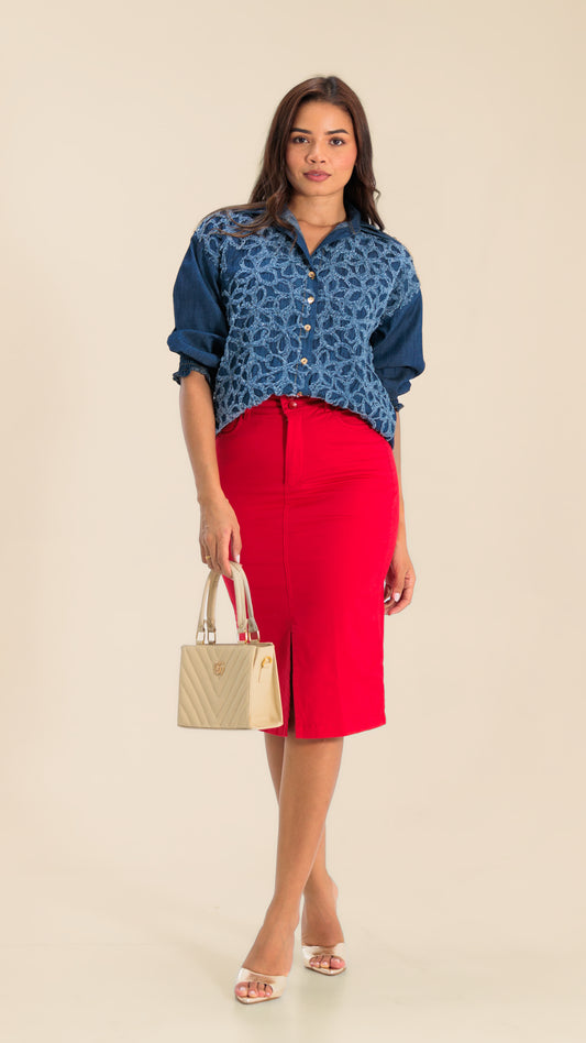FALDA DAMA DRIL- 011322