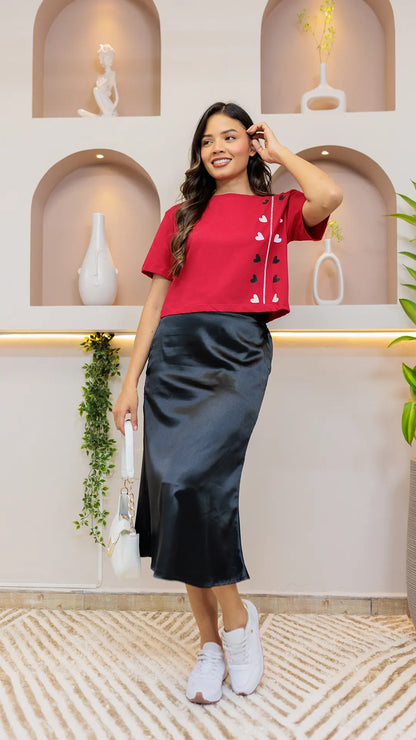FALDA DAMA SATIN- 011328