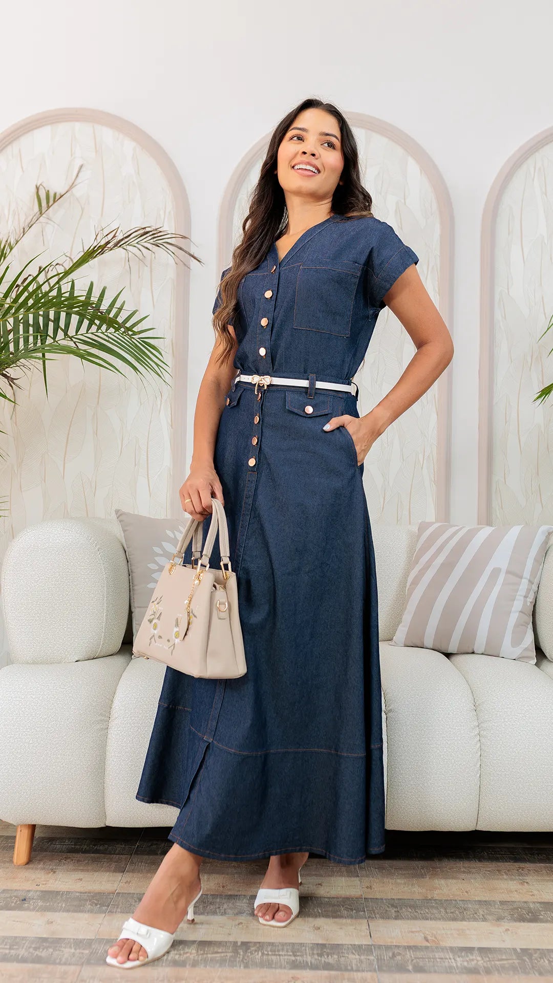 FALDA DAMA CHAMBRAY- 011346