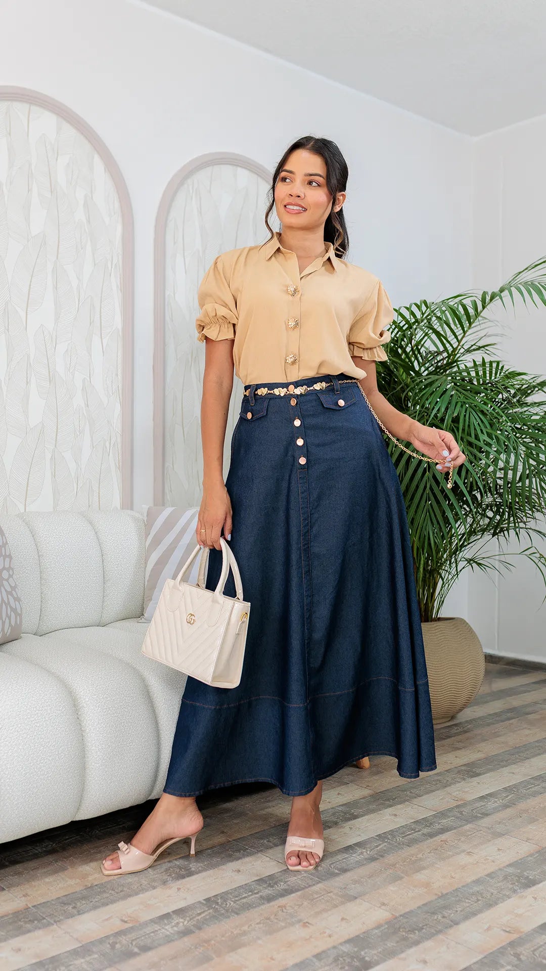 FALDA DAMA CHAMBRAY- 011346