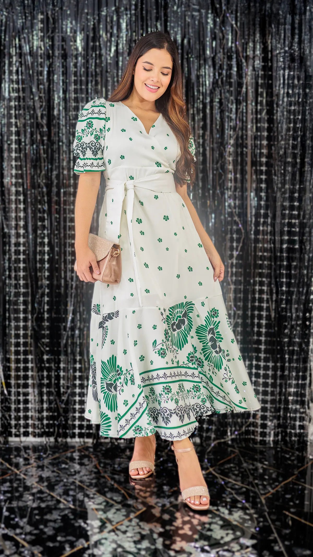 VESTIDO DAMA SATINADO - 023708