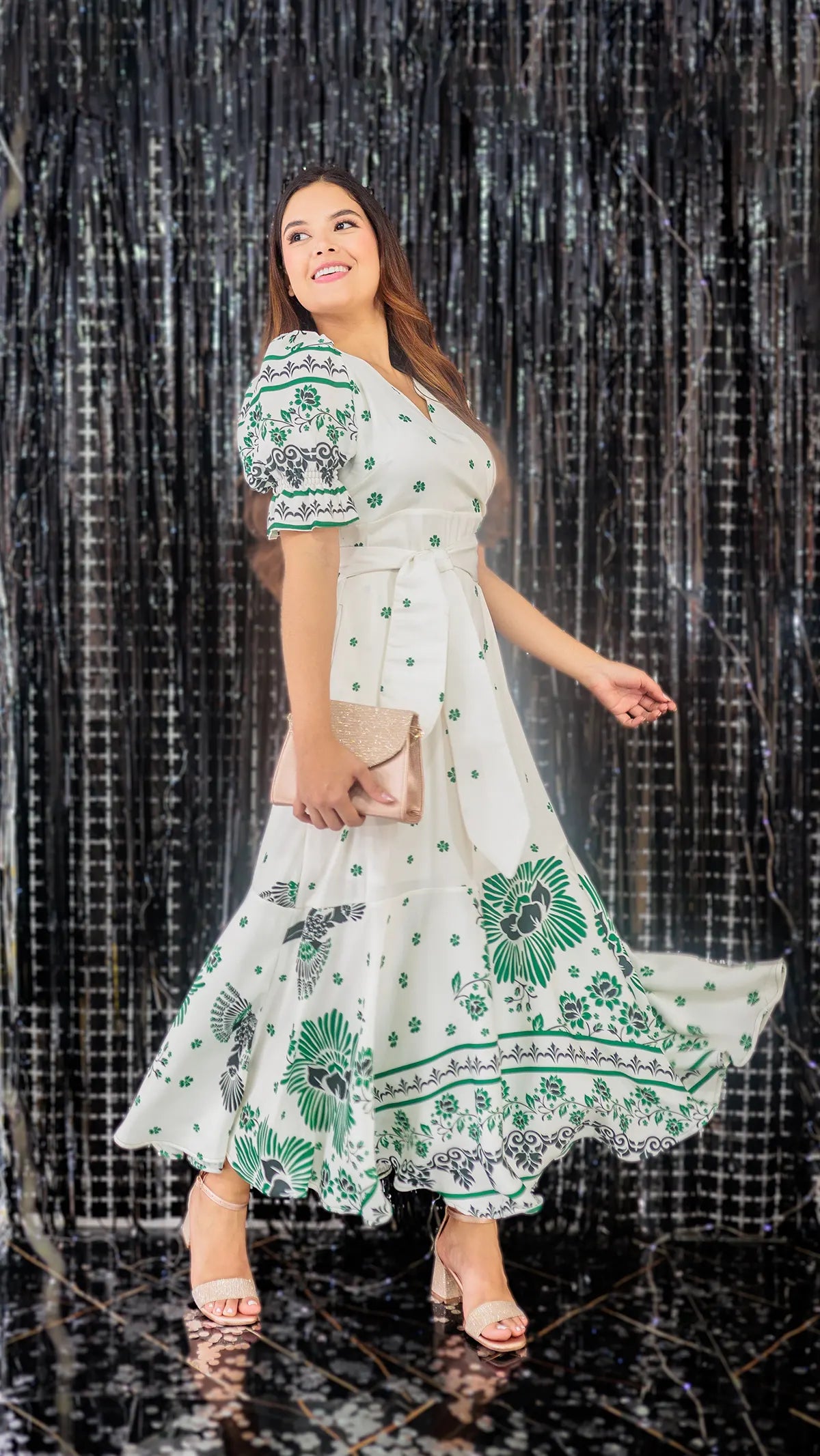 VESTIDO DAMA SATINADO - 023708