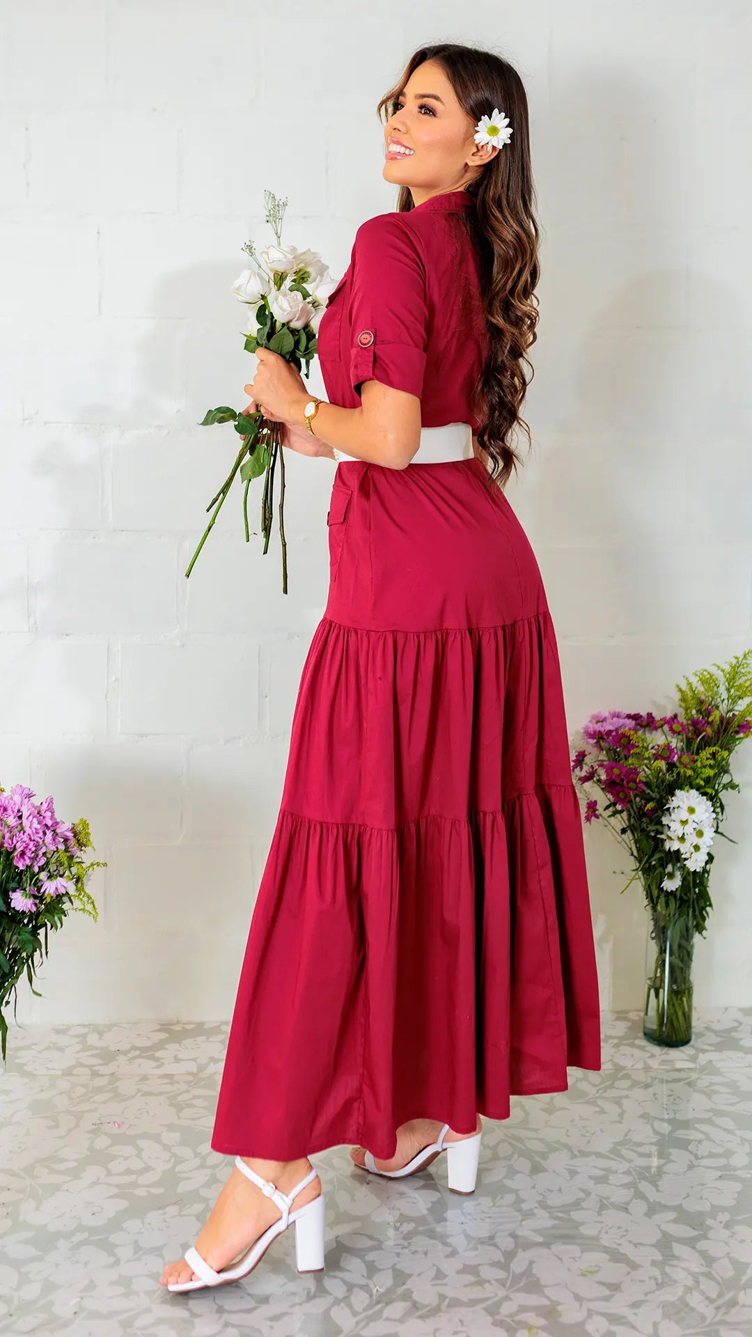 VESTIDO DAMA POPELINA - 023744