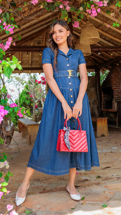 VESTIDO DAMA CHAMBRAY - 023764