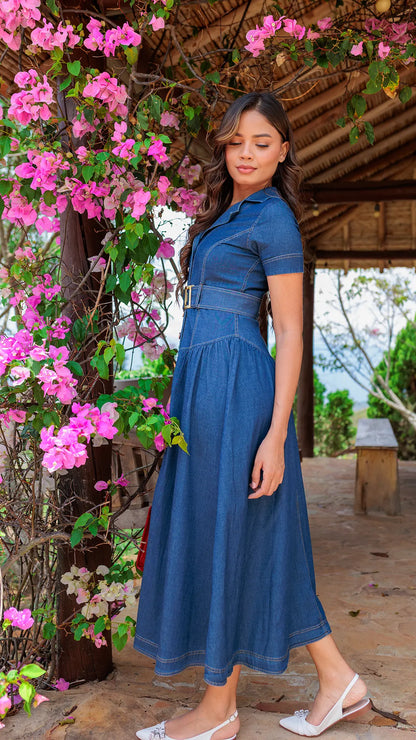 VESTIDO DAMA CHAMBRAY - 023764