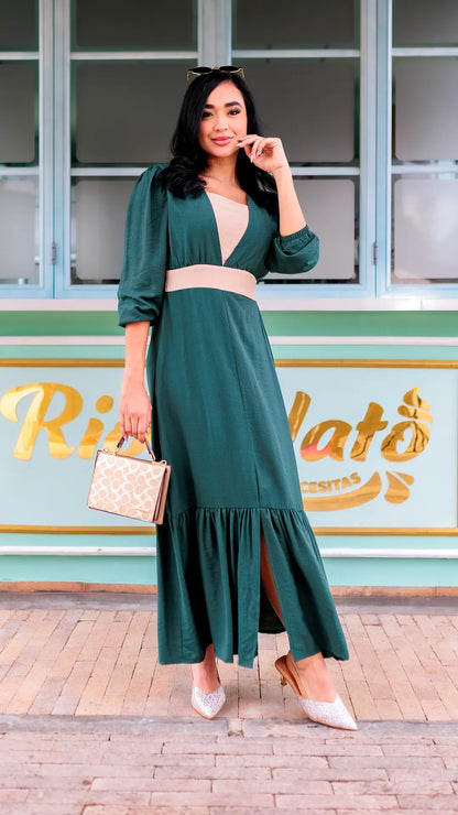 VESTIDO DAMA ESCOTE EN V - 023768