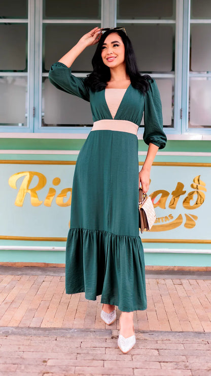 VESTIDO DAMA ESCOTE EN V - 023768