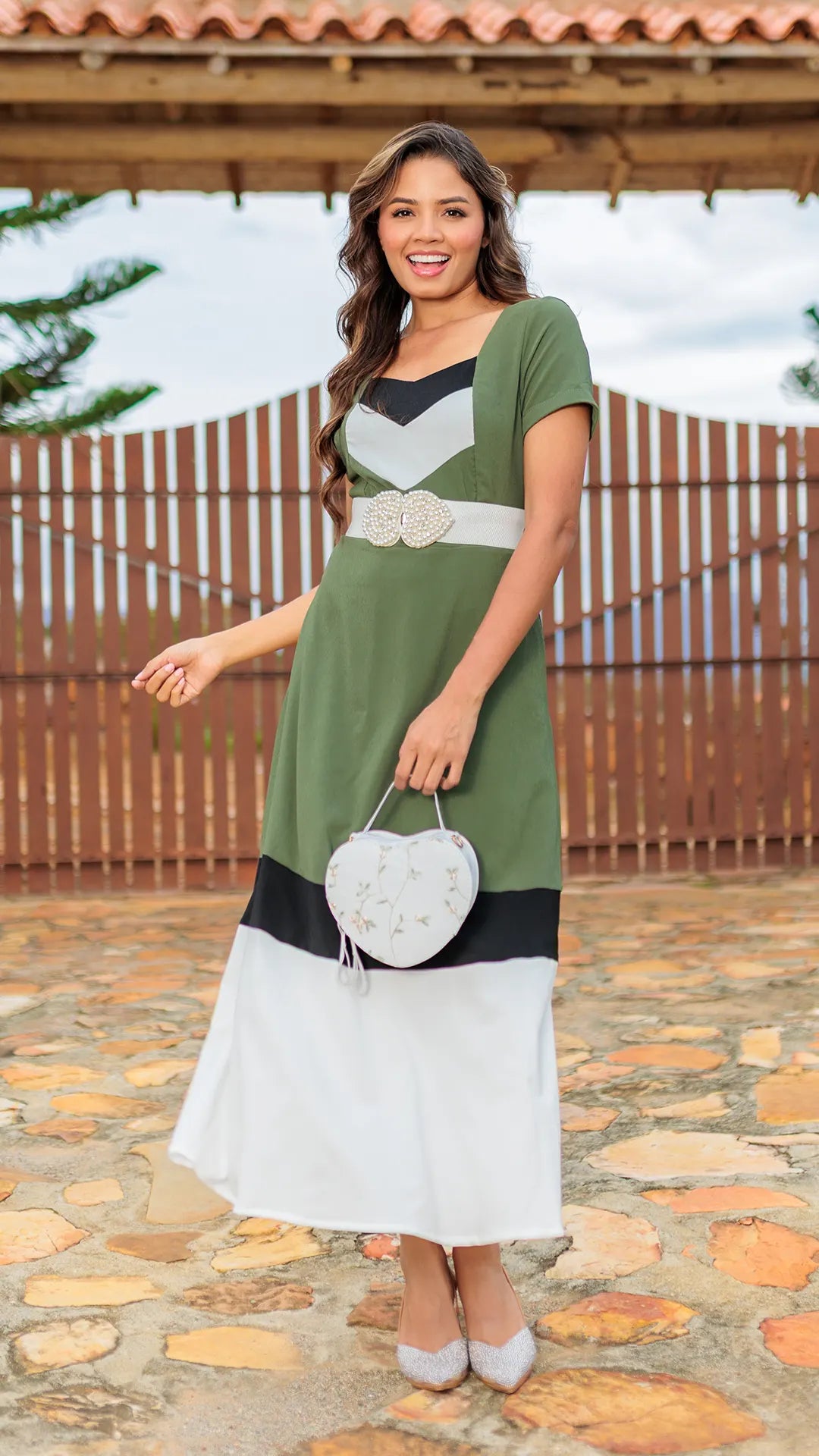 VESTIDO DAMA TRICOLOR - 023770