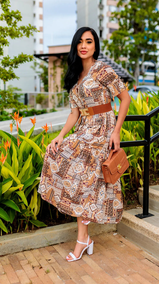 VESTIDO DAMA ETNICO - 023778