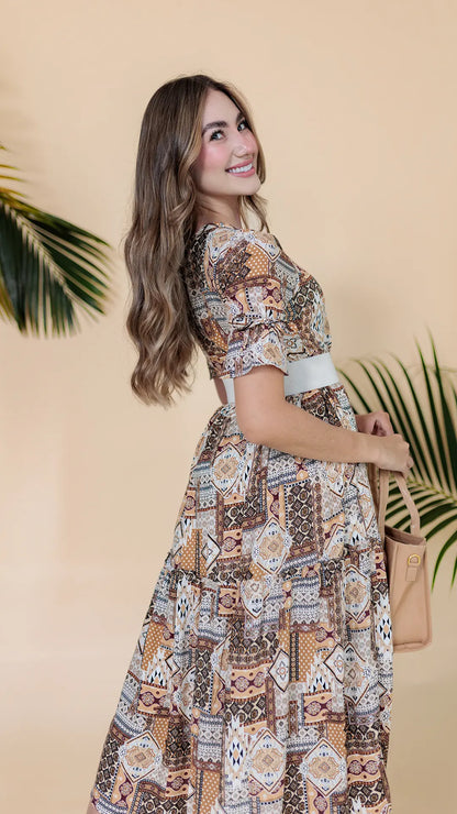 VESTIDO DAMA ETNICO - 023778