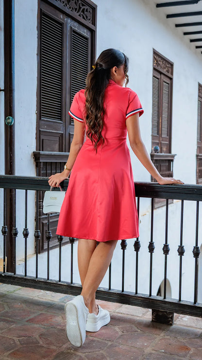 VESTIDO DAMA BOLSILLOS SOBREPUESTOS - 023792