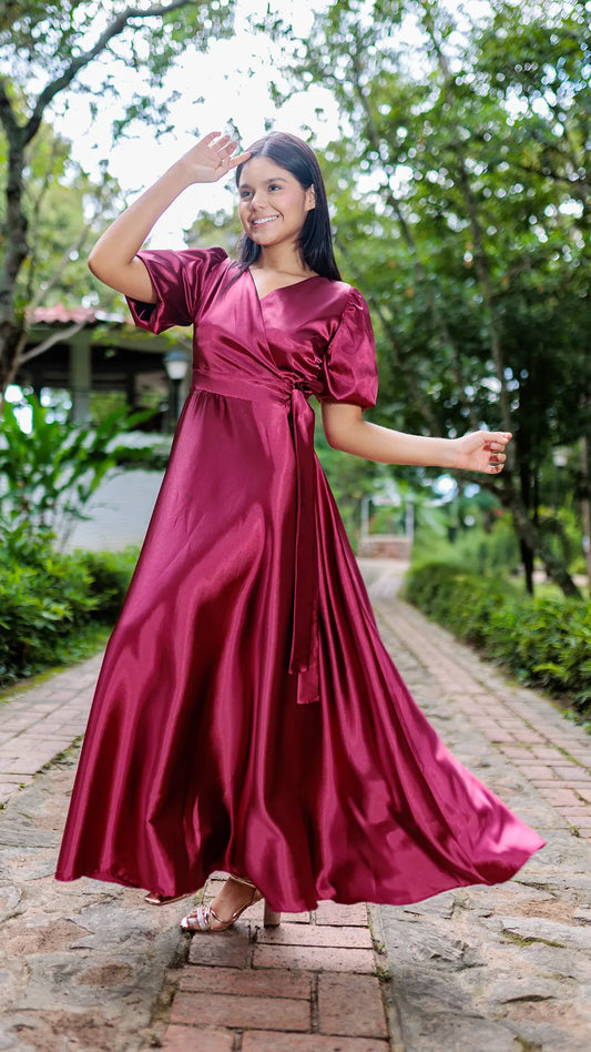 VESTIDO DAMA SATIN -023794