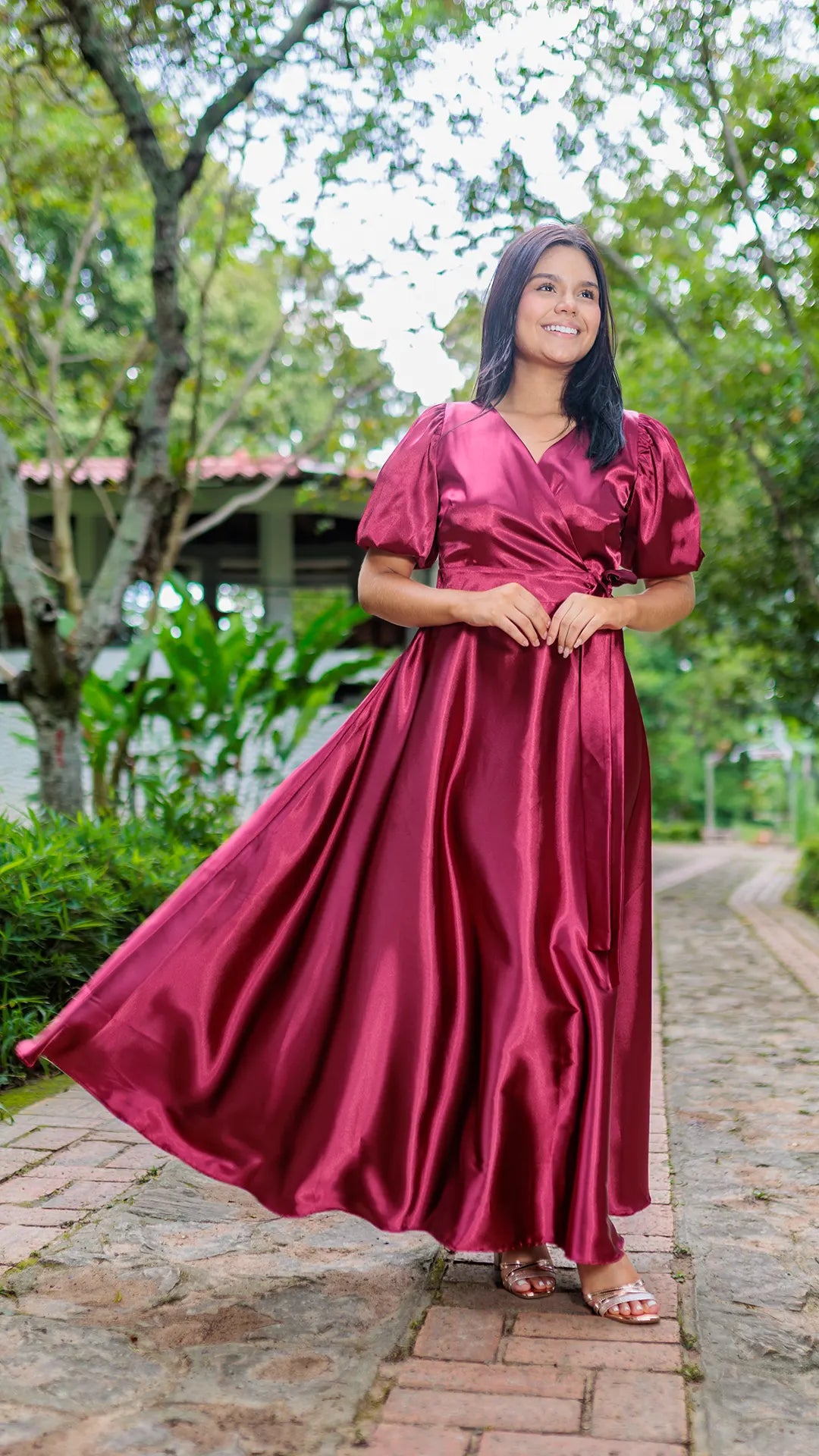 VESTIDO DAMA SATIN -023794
