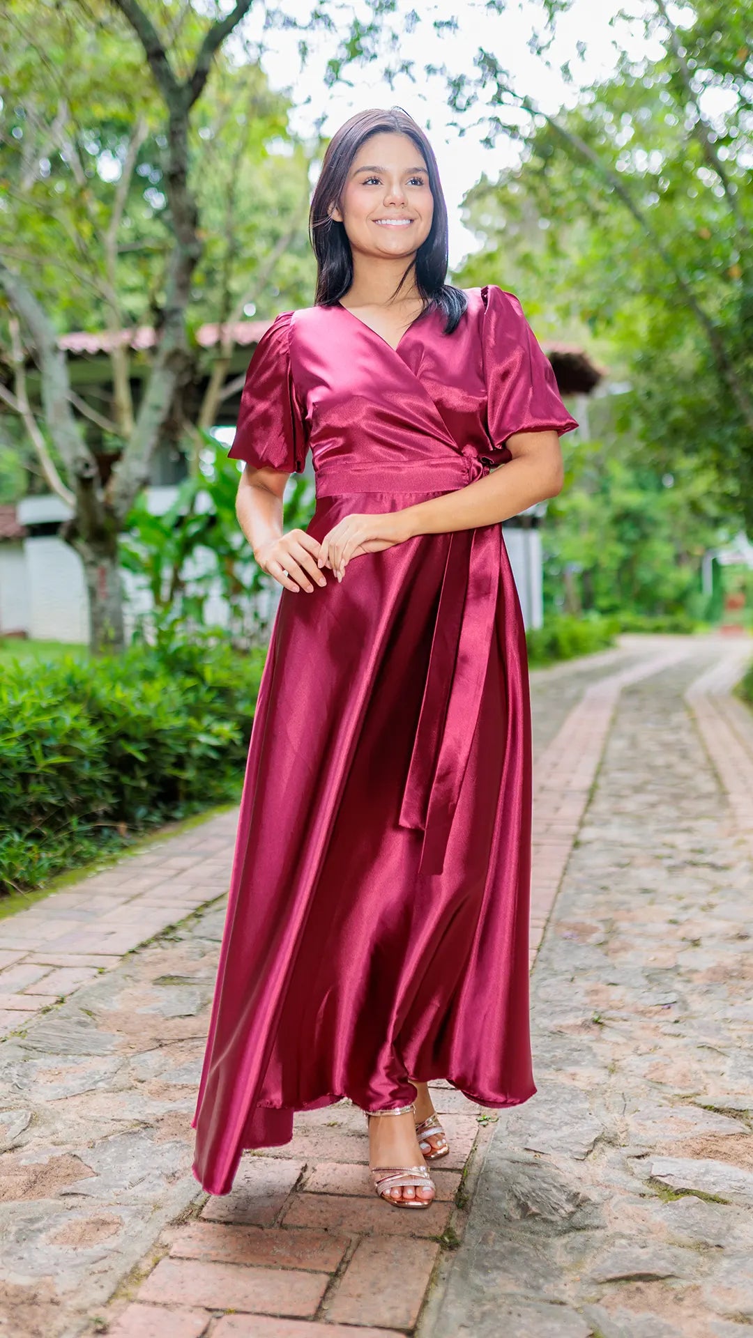 VESTIDO DAMA SATIN -023794
