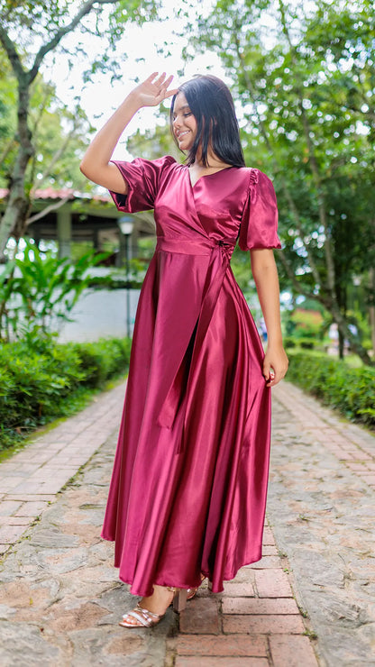 VESTIDO DAMA SATIN -023794