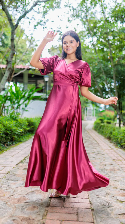 VESTIDO DAMA SATIN -023794
