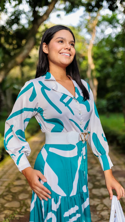 VESTIDO DAMA GOLAS FUNDIDAS - 023802