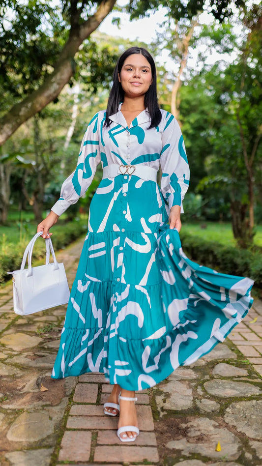 VESTIDO DAMA GOLAS FUNDIDAS - 023802