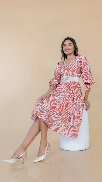 VESTIDO DAMA ALFORZAS - 023803